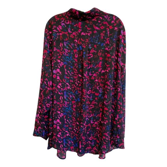 Torrid Women's Multicolor Cheetah Long Sleeve Button Up Blouse Top Plus size 6 - Picture 2 of 9
